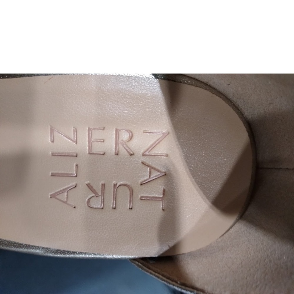 Naturalizer Women's Joy Heeled Sandal Gravel Bronze Metallic Leather 6.5 W - Picture 3 of 3